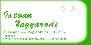 istvan magyarodi business card